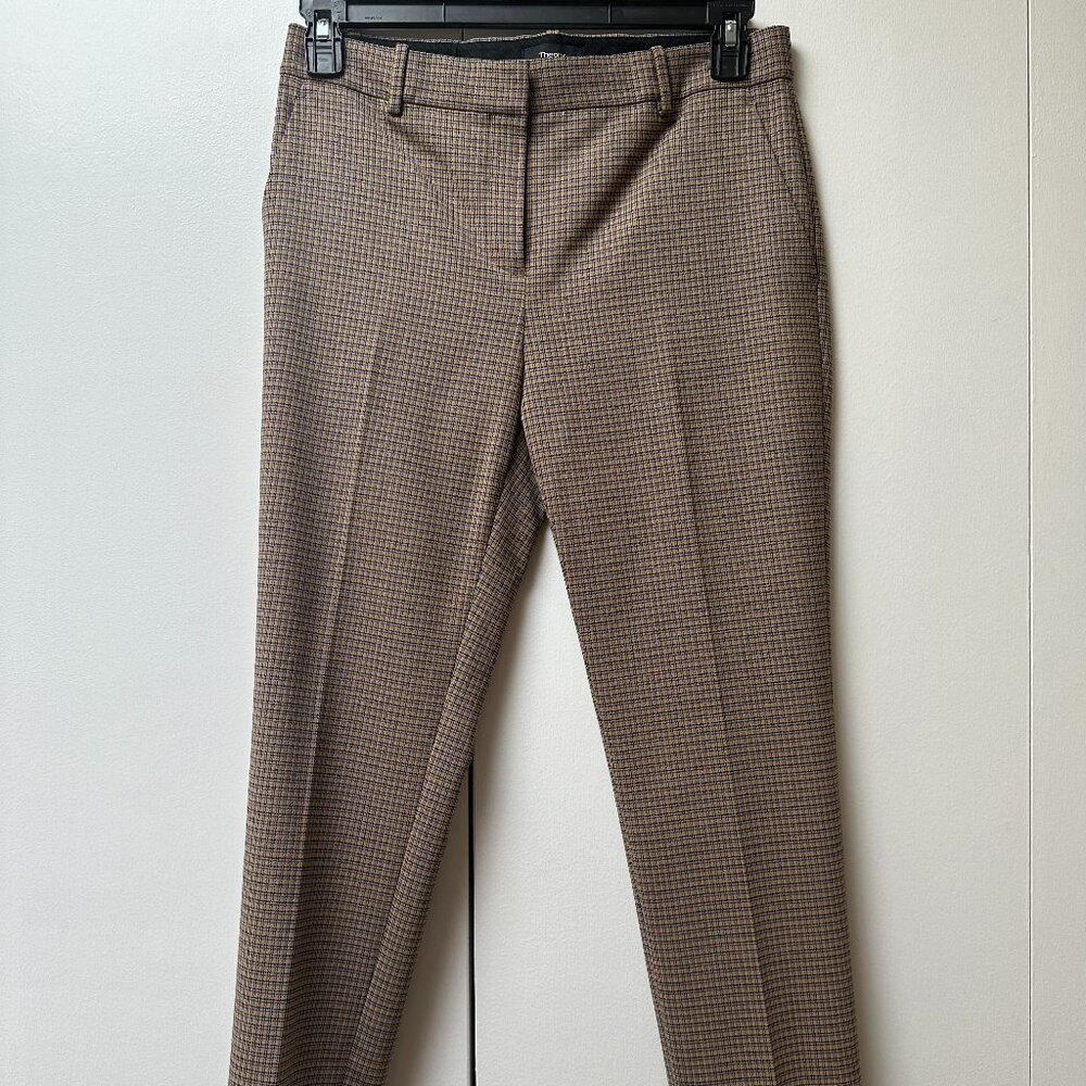 Theory Multi Portland Check Tan/Multi Wool Pants,… - image 1